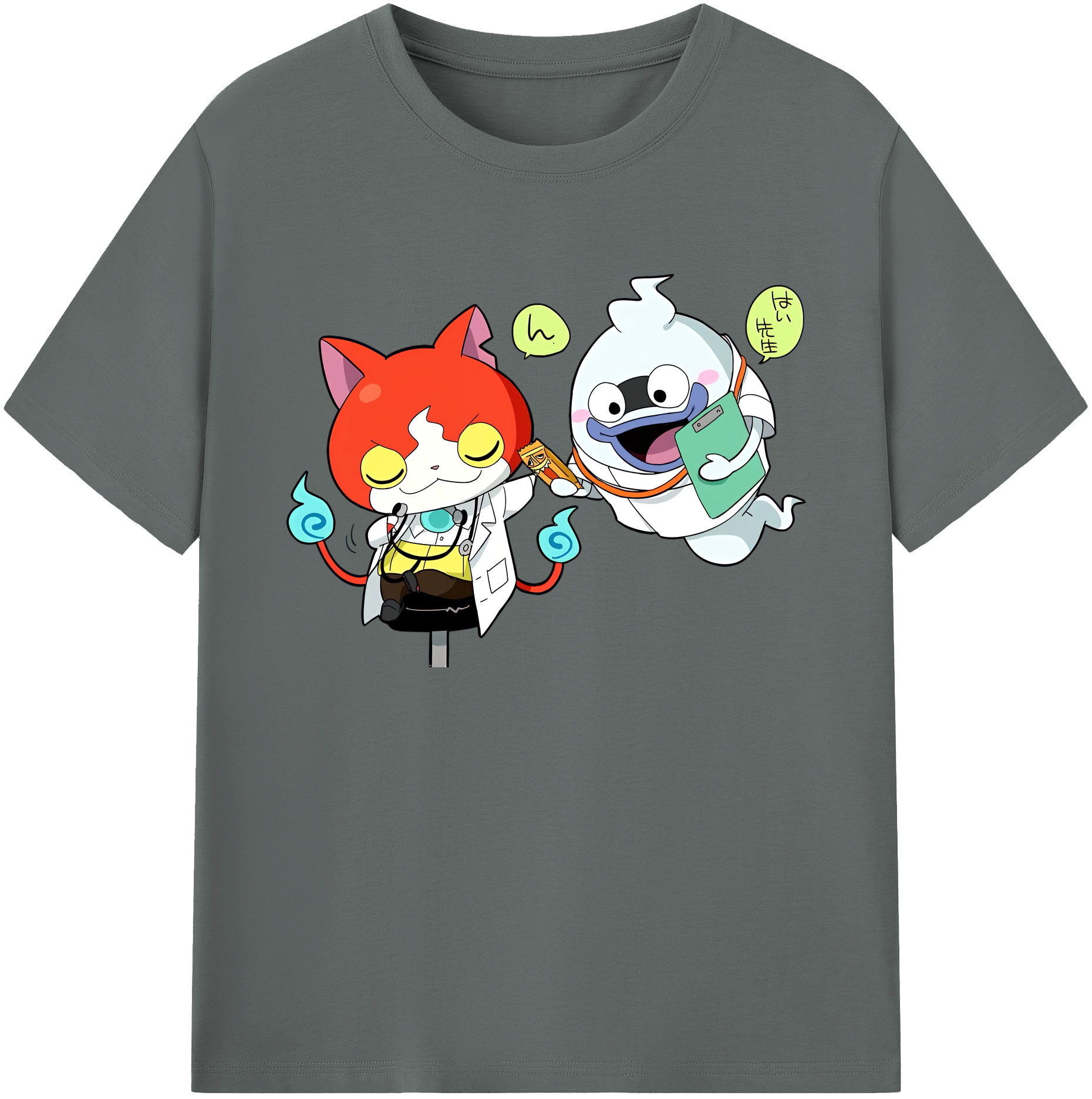 （画像用） 妖怪ウォッチ Yo-kai Watch 綿100％ メンズ半袖Tシャツ｜肌触りやわらか＆通気性